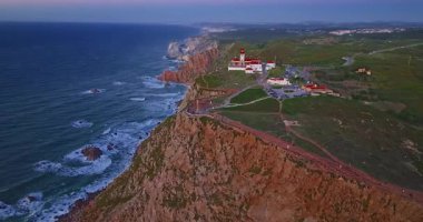Roca Burnu Portekiz 'in havadan görünüşü. Avrupa kıtasının en batı noktası..