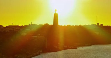 Cabo da Roca 'nın hava manzarası. Avrupa 'nın en batı noktası. Portekiz.