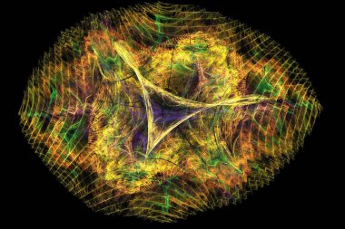 soyut arkaplan renk eğilimleri 2022, 3D illüstrasyon, grafik ve tasarım sanat projeleri için siyah çok renkli çizgiler fraktal benzersiz kompozisyon. Yüksek kalite 