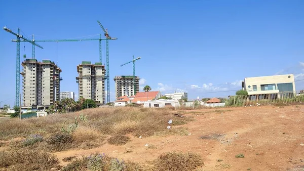 Nueva Villa Edificios Residenciales Gran Altura Netanya Ciudad Israel Foto —  Fotos de Stock