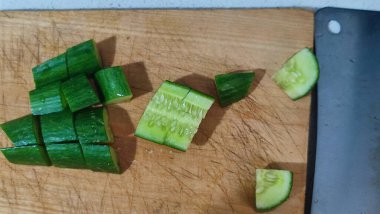 Yeşil salatalık taze sebze. Yüksek kalite fotoğraf