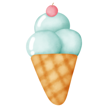 Suluboya Dondurma el çizimi tarzında. 