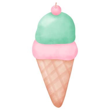 Suluboya Dondurma el çizimi tarzında. 