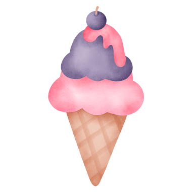 Suluboya Dondurma el çizimi tarzında. 