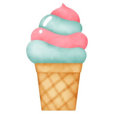 Suluboya Dondurma el çizimi tarzında. 