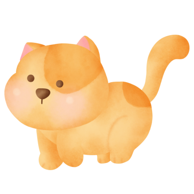 Sevimli çizgi film kedisi. Suluboya. vektör illüstrasyonu