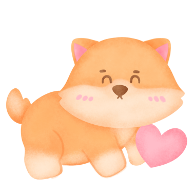 Sevimli Shiba Inu ve Kalp Çizimi