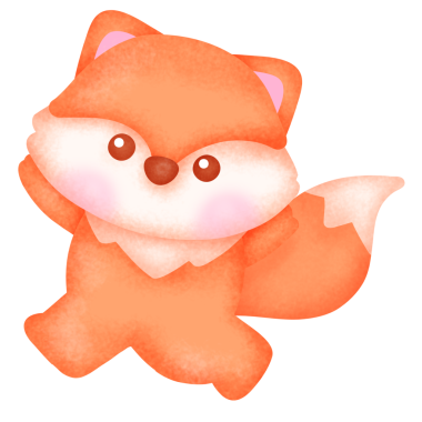 Şirin bir tilkinin suluboya çizimi