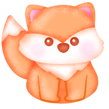 Şirin Suluboya Tilki İllüstrasyonu