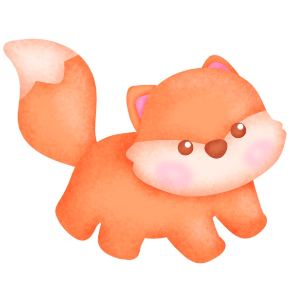 Şirin Tilki Çizgi Filminin Suluboya Çizimi