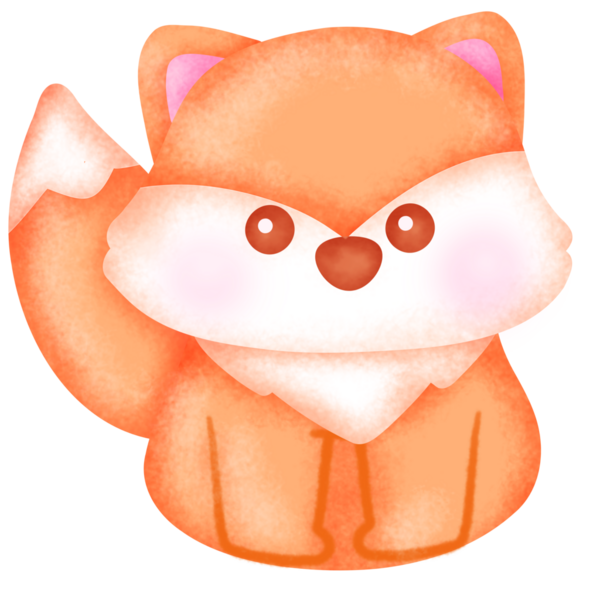 Şirin Suluboya Tilki İllüstrasyonu