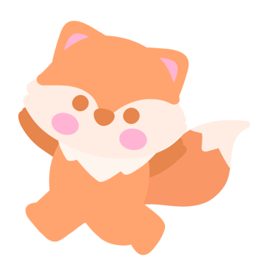 sevimli çizgi fox illüstrasyon