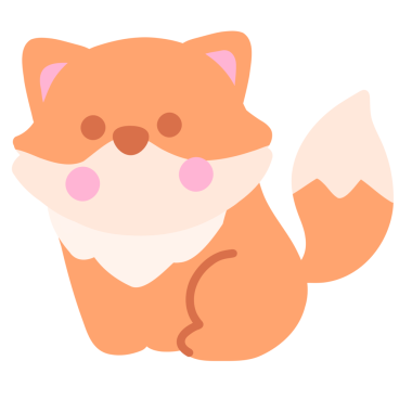 sevimli çizgi fox illüstrasyon