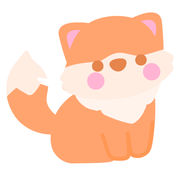 sevimli çizgi fox illüstrasyon