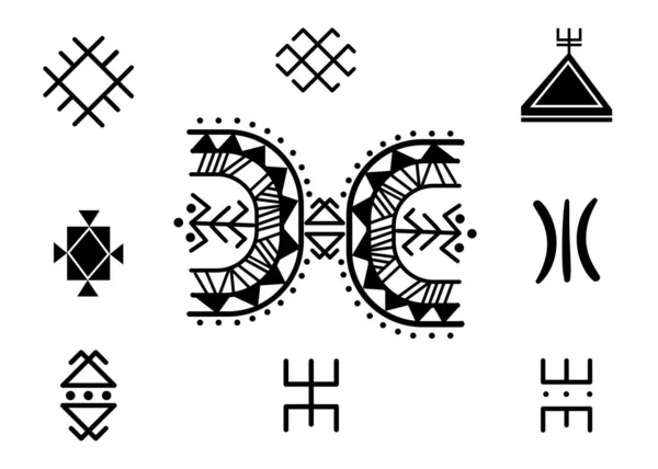 Symbole Amazigh Symbole Tifinagh Dessin Berbère Symbole Africain — Image vectorielle
