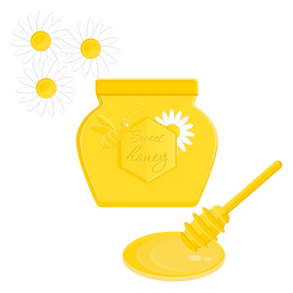 Sweet honey icon, flat design