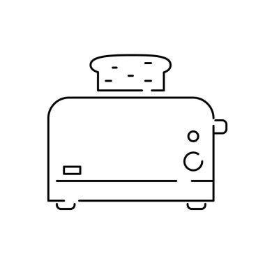 Doğrusal biçim simgesinde tost makinesi.