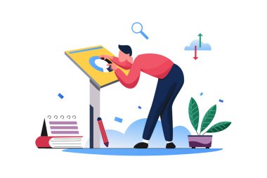 Fikirler, Vektör İş Marketing Line Illustration Kit aranıyor