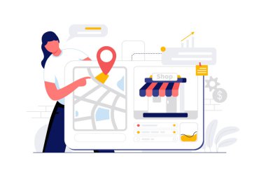 İş Yerimiz - Düz Vektör