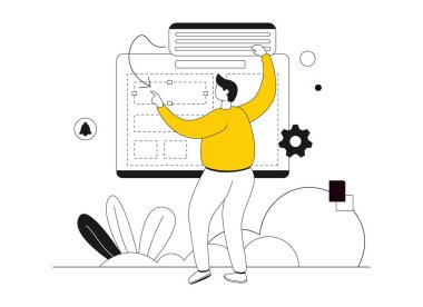 Düzen oluştur. Grafik ve web tasarımı için vektör.