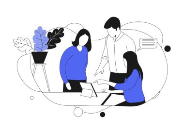 İş değişimi, Düz vektör illüstrasyonu