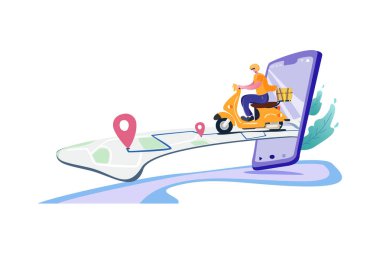 Motosiklet ve scooter düz vektörlü servis