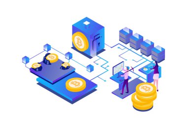 Bitcoin Madencilik Düz Vektörü