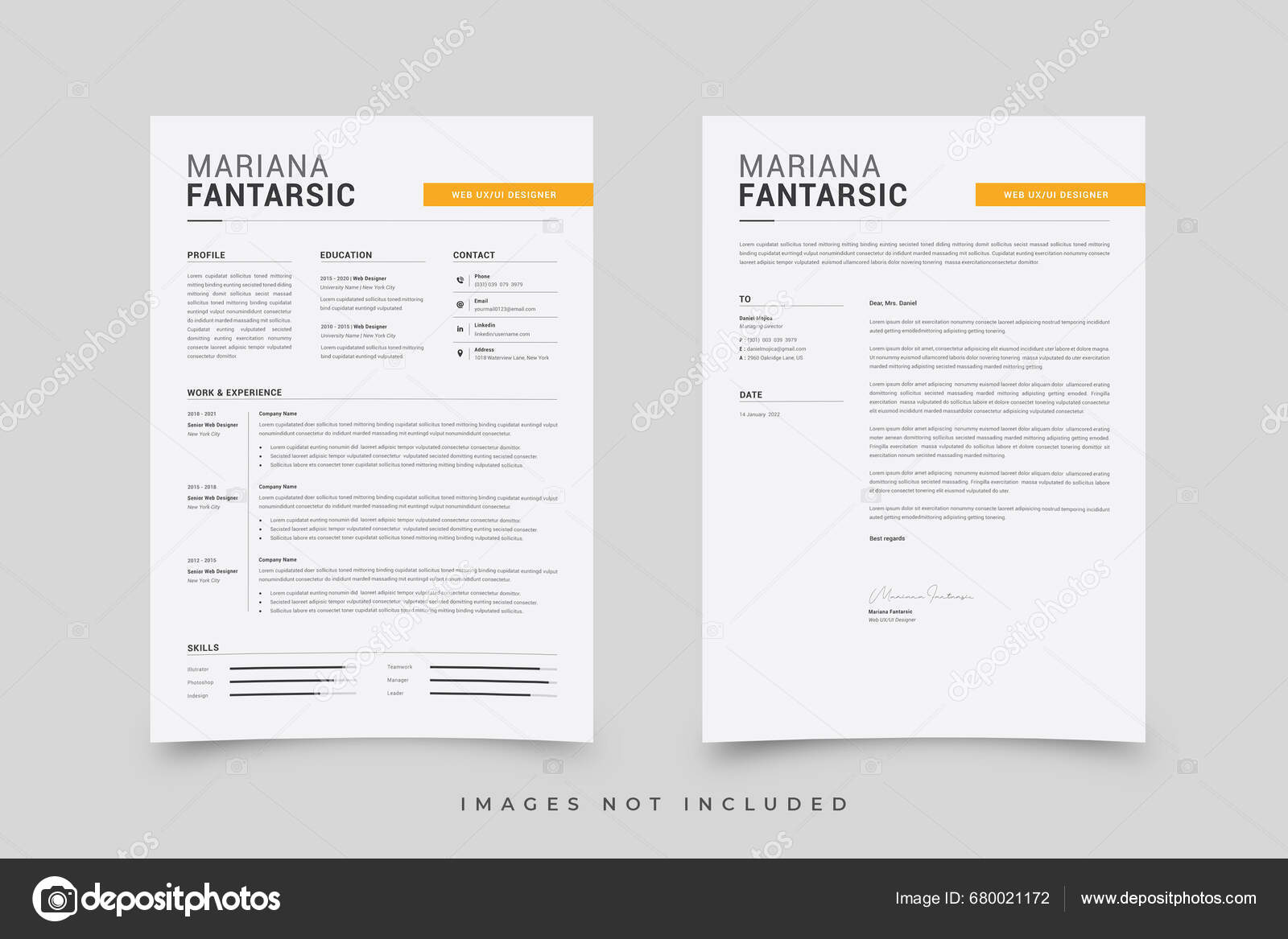 Resume Cover Letter Resume Template Vector Stock Vector by ©nmc2010 Resume Cover Letter Resume Template Vector Stock Vector by ©nmc2010
