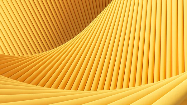 Abstract Wavy Yellow Circular Stripes Illustration — Stock Photo, Image