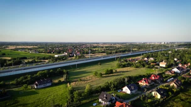 Eine Reihe Von Aufnahmen Von Der Autobahn Und Das Panorama — Stockvideo