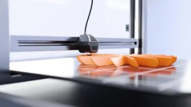 CAD yazılımında modellenmiş bir prototip türbinin 3 boyutlu baskısı. Zaman aşımı videosu