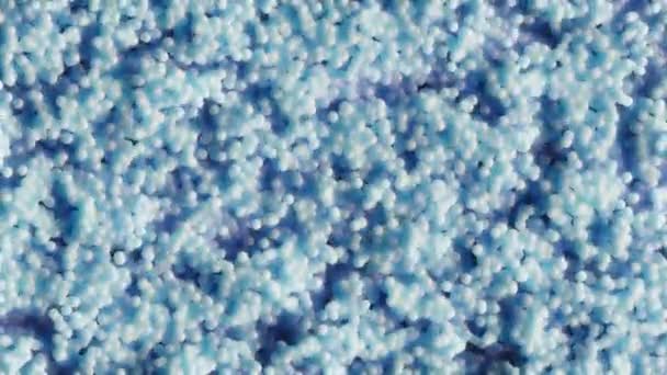 Завораживающее Перемещение Синих Фиолетовых Пузырьков Воздуха Создающих Абстрактный Динамический Фон — стоковое видео