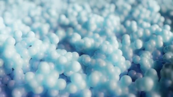 Mesmerizing Moving Blue Fiolet Air Bubbles Creating Abstract Dynamic Background — Stock video