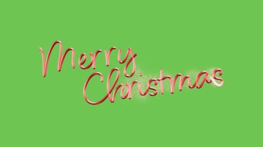 Mutlu noeller, el yazması yazması sihirli bir efekt ve dağınık bir parıltıyla ortaya çıkıyor. Festive bokeh animasyon arkaplanı.