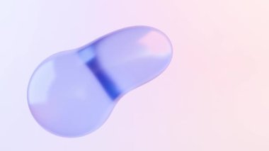 sıvı yarı mat damlaları hareket eder ve düzensiz şekillere dönüşür. Başlıklarınız veya diğer uygulamalarınız için bir arkaplan olarak soyut canlandırma. Pembe, mavi ve mor renk paleti
