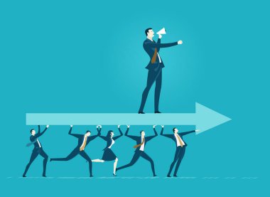 İş adamları ilk olmak ve daha iyi bir profesyonel pozisyon almak için koşup zıplıyorlar. Kariyer ve başarı konsepti çizimi