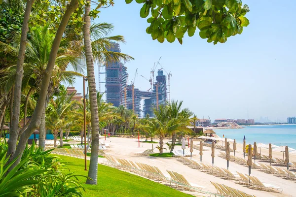 Дубай Оаэ Объединенные Арабские Эмираты Мая 2022 Белые Песчаные Пляжи — стоковое фото