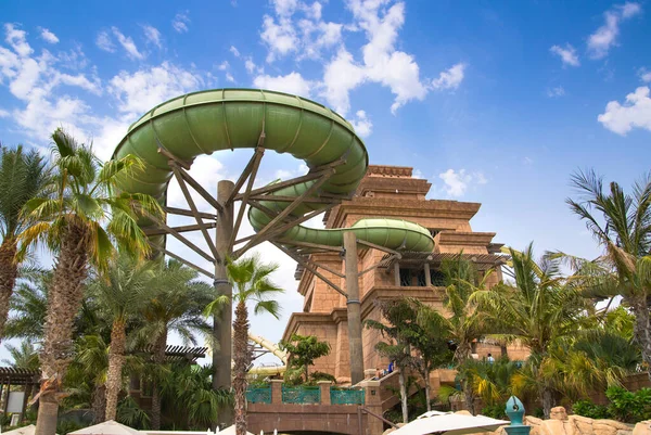 阿拉伯联合酋长国迪拜 2022年5月28日 Atlantis Aqua风险水上公园位于Palm Jumeirah 滑板及游戏区 — 图库照片