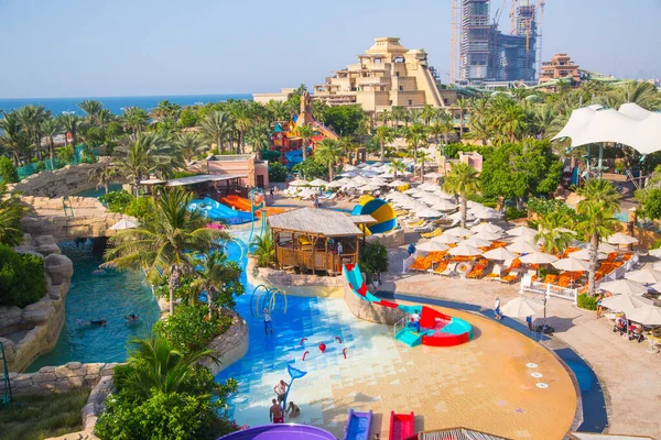Dubai Zjednoczone Emiraty Arabskie Maja 2022 Widok Aquaventure Water Park — Zdjęcie stockowe