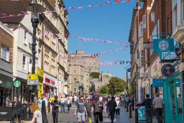 Windsor, İngiltere - 5 Mayıs 2023: Windsor kale görünümü