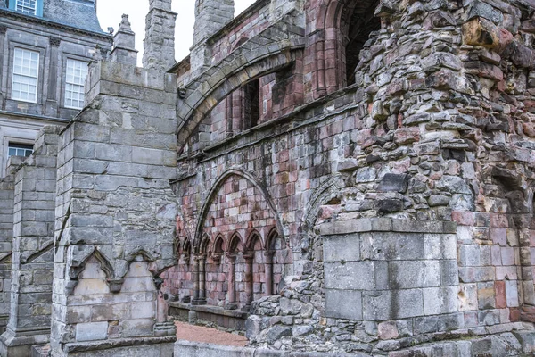 Scoția Edinburgh Marea Britanie August 2021 Ruinele Mănăstirii Holyrood Fondată — Fotografie, imagine de stoc