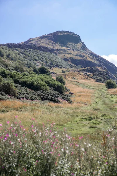 Scotland Edinburgh August 2022 Holyrood Park Nature Preserve Historical Arthur — Stock Photo, Image