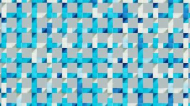 Dinamik küp dönüşleri soyut arka plan, iş, bilim, teknoloji konsepti animasyon oluşturur. 4K