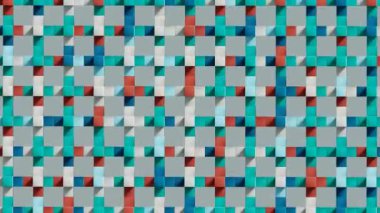 Dinamik küp dönüşleri soyut arka plan, iş, bilim, teknoloji konsepti animasyon oluşturur. 4K