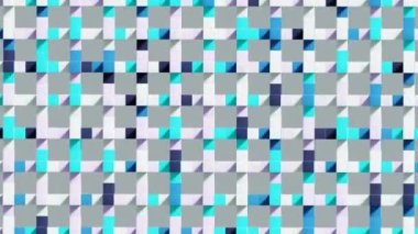 Cam toplar, küreler küp çubuklarla birlikte hareket eder. İş dünyası, bilim konsepti 4K