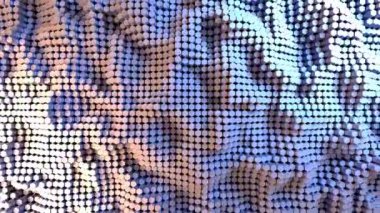 Arka planda altıgenler ve neon ışıklar hareket ediyor. 3B canlandırma canlandırması