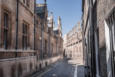 Cambridge, İngiltere - 16 Temmuz 2023: Cambridge Üniversitesi kampüs binaları