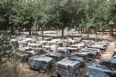 Perge, Antik Roma amfitiyatrosu. İ.Ö. 12 ila 13. yüzyıllarda inşa edilmiş. MÖ 7. yüzyıldan kalma Yunan kolonisi, MÖ 334 yılında Persler ve Büyük İskender tarafından fethedildi..