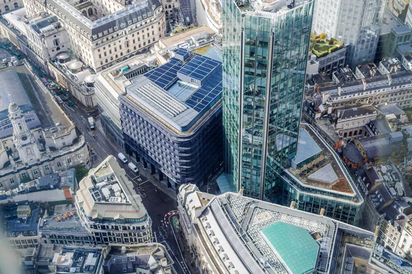 Londen Verenigd Koninkrijk November 2023 City London Uitzicht Regen Panoramisch Stockfoto