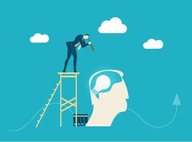 Düşünen iş adamı, soyut resimleme süreci